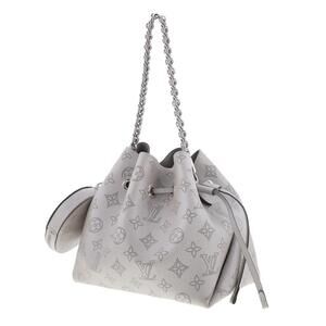 Louis Vuitton Messenger Shoulder Bella Mahina Gray Gray Monogram Leather Bag